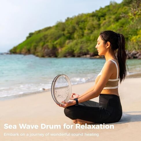 Ocean Drum - Sea Wave Drum, Ocean Sound Drum, Natural Sound Musical Instrument, Musical Sound Healing Instrument for Relaxation, Meditation, Mindfulness, and Yoga in Kuwait