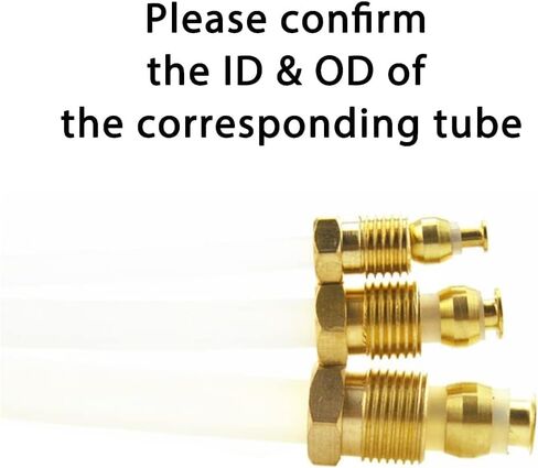 Joywayus 120PCS Brass Compression Sleeves Ferrules & Insert Kit, 3 Sizes (1/4" 3/8" 1/2") Tube OD Compression Fitting Assortment Kit in Kuwait