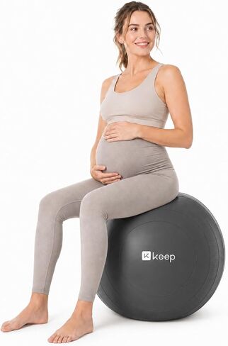 KEEP Birthing Ball for Pregnancy - 65cm 1400g Extra Thick Yoga Ball for Labor, Prenatal & Postnatal Maternity Exercise, 1100 Lbs Heavy Duty Anti-Burst Stability Ball & Physio Ball (Pump Included) in Kuwait