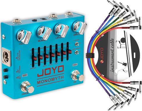 دواسات جيتار JOYO R-26 باس أوفردرايف ودواسة محاكاة وCM-05 6 عبوات من كابلات التصحيح الاحترافية in Kuwait