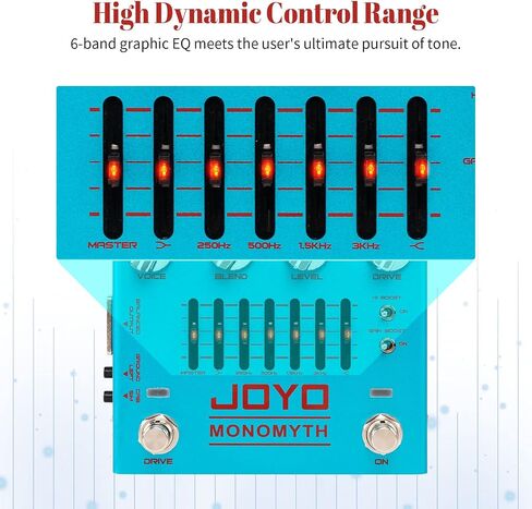دواسات جيتار JOYO R-26 باس أوفردرايف ودواسة محاكاة وCM-05 6 عبوات من كابلات التصحيح الاحترافية in Kuwait