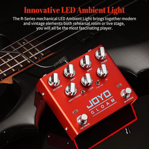 دواسات جيتار JOYO Bass أوكتاف تأثير الزغب (GLOAM R-29) حزمة مع JOYO DC 9V 500mA جيتار دواسة موائم مصدر تيار in Kuwait