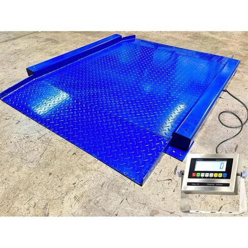 SellEton SL-917-R NTEP مقياس طبل منخفض المستوى مع منصات 2.5 × 2.5 بوصة (30 بوصة × 30 بوصة) لوزن البراميل، إصدار LCD عادي بدون مخرج تناظري 4-20 مللي أمبير | 10,000 رطل × 1 رطل in Kuwait