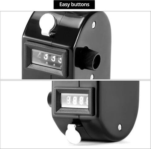 QWORK 2 Pack Black Dual Pitch Counter - Tally Click Counter/Score Tracker/Digital Counter for Baseball Pitches - Handheld and Lightweight with 9999 Max Count in Kuwait