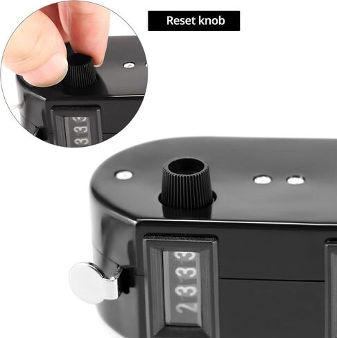QWORK 2 Pack Black Dual Pitch Counter - Tally Click Counter/Score Tracker/Digital Counter for Baseball Pitches - Handheld and Lightweight with 9999 Max Count in Kuwait