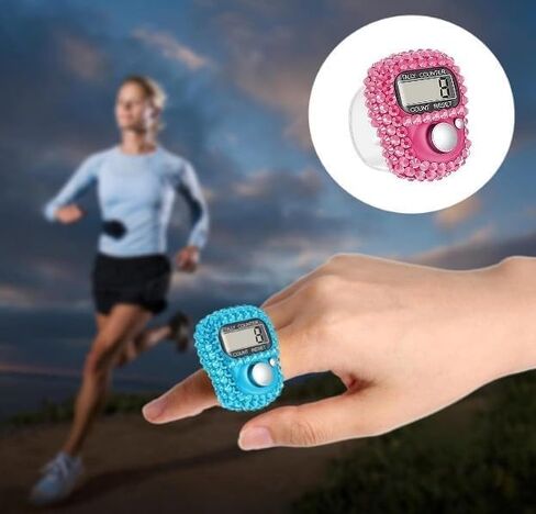 2Pcs Pink Electronic Finger Tally Counter Clicker Counter,Convenient Portable Digital Display Tally Counter, Digital Tally Counter with LCD Display, Portable Hand Counter for Sports, Golf, Counting in Kuwait