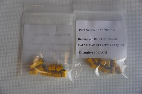 MS20813-1 غطاء صمام الضغط العالي مطلي باللون الأصفر، عبوة من 10 قطع لكل منها in Kuwait