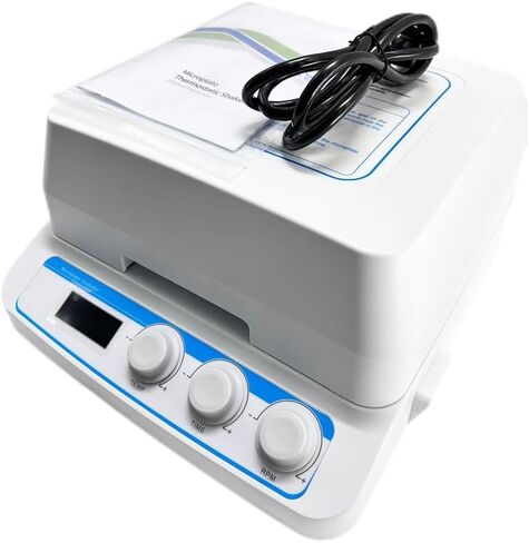 Digital Thermo Shaker for Microplates Microplate Thermo-Mixers with LCD Operation Interface Speed Range 100~1600rpm Temperature Control Precision ±0.5°C 4 Enzyme Plates or Deep Well Plates in Kuwait