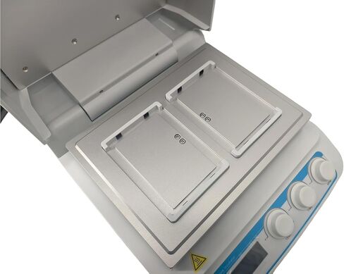 Microplate Thermoshaker Digital Thermo Shaker Incubator with LCD Displays System Speed Range 200~1600rpm Time Set 1min~99h59min Temperature Control 2 Microtiter Plates or Deep Well Plates in Kuwait