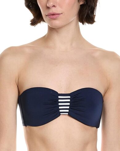 Trina Turk Women's Monaco Tab Bandeau Bikini Top ، قابلة للتعديل ، تعادل الظهر ، ملابس السباحة in Kuwait