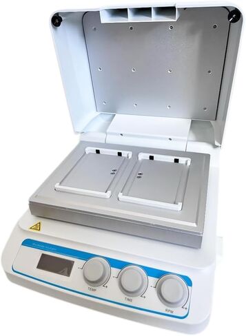 Digital Thermo-Shaker for 2 Microplates Microplate Incubators with Brushless DC Motor Temperature Control RT+5℃~70℃ Speed Range 200~1600rpm 2 Microtiter Plates or Deep Well Plate in Kuwait