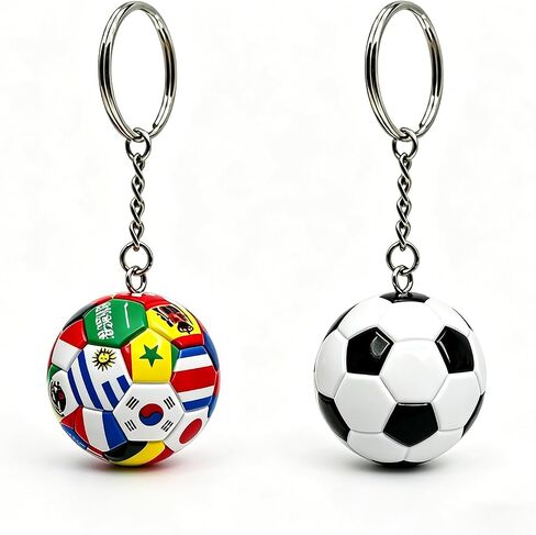 2026 World Cup Soccer Keychain 2Pcs National Flags Soccer Keychain Gifts & Accessories for Merchandise Backpack Charm in Kuwait