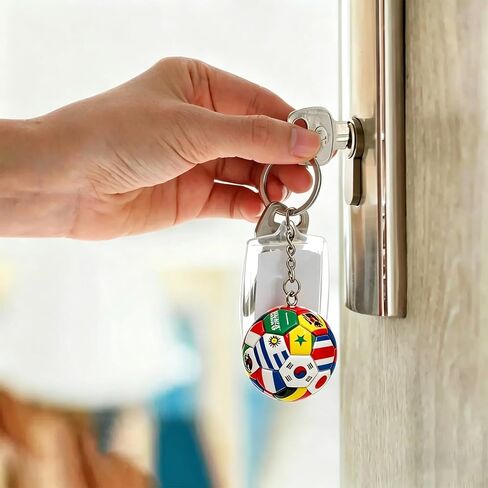 2026 World Cup Soccer Keychain 2Pcs National Flags Soccer Keychain Gifts & Accessories for Merchandise Backpack Charm in Kuwait