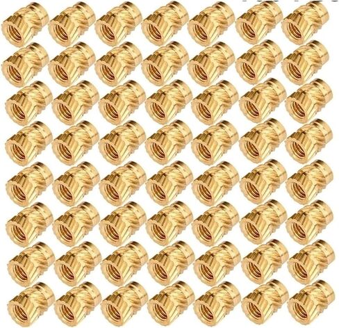 Brass nut, Knurled Brass Threaded Heat Set Resistant Insert for 3D Printer Accessories in Saudi Arabia