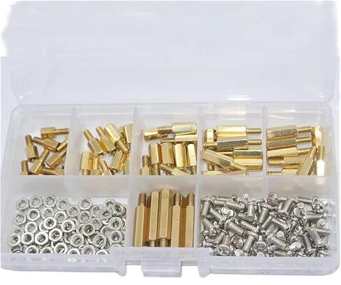صامولة نحاسية، 180 قطعة/المجموعة M3 * L + 6 مم صامولة سداسية تباعد المسمار عمود PCB اللوحة الأم مجموعة فاصل المواجهة in Saudi Arabia