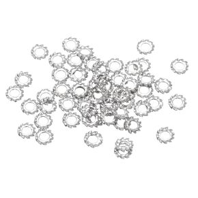 uxcell 50 Pcs 304 Stainless Steel External Tooth Lock Washers, M3 Star Locking Washer Serrated Washer for Screw Bolt Mechanical Equipment Fasteners, Silver in Kuwait