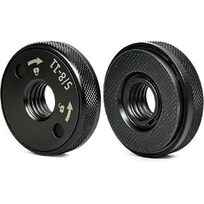 5/8-11 Nuts for Angle Grinder 1pack Self Locking Flange Nuts, No Wrench Required, Compatible With 4.5" and 5" Grinders, Metal Lock Grinder Knurled Arbor Nut (black) in Kuwait
