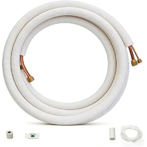 Complete 16FT Mini Split Line Set for Central AC - 1/4" & 1/2" or 1/4" & 3/8" Copper Tubing - Triple-Layer PE Insulation - for 9,000-24,000 BTU HVAC Systems, Accessory 1 in Kuwait
