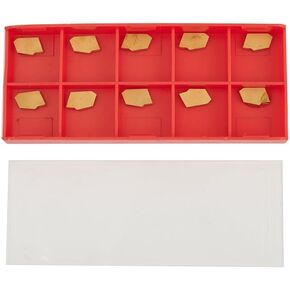 10 Pcs SP200 GTN-2 Grooving Carbide Inserts, CVD TiN Gold Coated, 2mm (0.079") Cutting Width Cut-Off/Parting Inserts for Steel, Stainless Steel & Cast Iron, Fits SPB26-2 SPB32-2 Tool Holders in Saudi Arabia