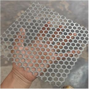 304 Stainless Steel Perforated Sheet Metal Round 6mm 8mm 10mm Mesh 50x50cm 19.6x19.6in(10mm Mesh,50x50cm/19.6x19.6in) in Kuwait