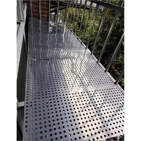 Stainless Steel Perforated Metal Sheets - 0.32in Aperture, 8mm Expanding Metal Mesh Panel, Durable Sn Panel (55cm x 200cm) for DIY Projects & Industrial Use in Kuwait