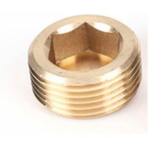 Lkq-Brass Adapter 1/8" 1/4" 3/8" 1/2" 3/4" BSP Male Thread Brass Hex Head Socket End Cap Plug Copper Coupler Connector Adapter Pipe Fitting, Garden Hose Connector(1/8") in Kuwait
