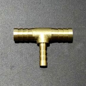 Lkq-Brass Adapter Brass Hose Barb Reducer Fitting Tee 3 Way Splitter 10-6-10mm Water Gas, Garden Hose Connector in Kuwait