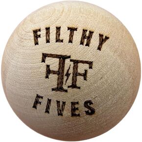 Hockey Stickhandling Ball - Hardwood, No Bounce - Off-Ice Hockey Training Equipment for Dekes, Fakes, and Ball Handling - Unfinished Wood with Laser-Etched Logo, 2-Inch Diameter in Kuwait