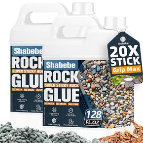 Rock Glue Max for Landscaping, 2 Gallon High-Concentration Mulch Hold, Strong Grip Gravel Binder Covers 2X More Area for Rocks, Pebbles, Pine Straw & Mulch, Fast-Drying & Weather-Resistant in Kuwait