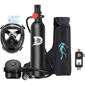 DEDEPU Scuba Tank 1L Mini Scuba Tanks Diving Tank 10-15 Minutes Scuba Air Tank DOT Certification Lung Tank D1B Black in Kuwait