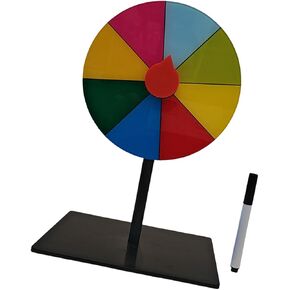 Fenteer Prize Turntable Rotating Editable Roulette Board Game Sturdy PP Base Erasable Reusable Surface Suitable for Home Decoration tradeshow Party Carnival in Saudi Arabia