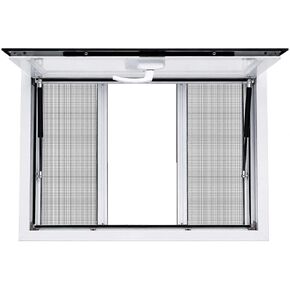 Food Trailer Window, 36"×24" Concession Window Aluminum Alloy Fold Up Pass Through Service Window for Coffee Ice Cream Food Stall in Saudi Arabia