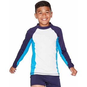 Cat & Jack Boys' Long Sleeve Colorblock Swim UPF 50 Rash Guard Top - in Kuwait