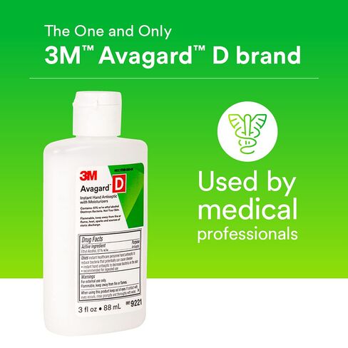3M™ Avagard™ D مطهر فوري لليدين مع مرطبات (61% وزن/وزن الكحول الإيثيلي) 9221، 3 أونصة، 48/علبة in Kuwait