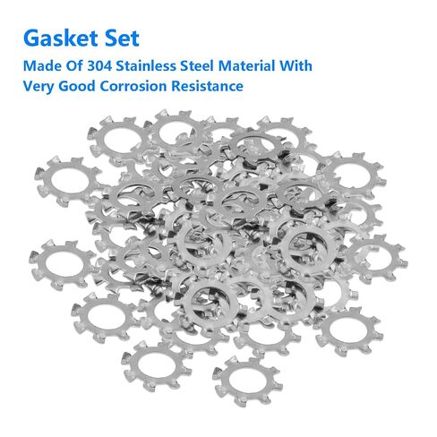 External Tooth Star Lock Washers,SAFYY 304 Stainless Steel External Star Washer,Shakeproof Lock Washers for Marine Bolts(#4，100 PCS) (Style(Internal Tooth/External Tooth), 1/4" 100PCS，External Tooth) in Kuwait