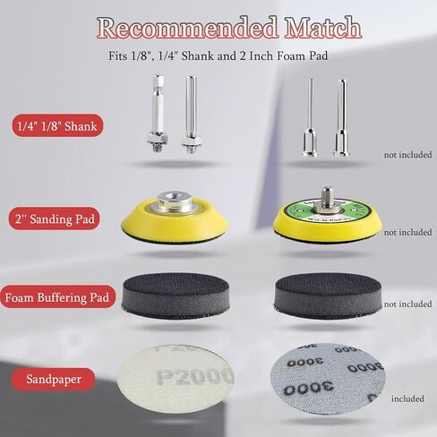 200 Pcs 2 Inch Sanding Discs Pad Kit Includes 80-3000 Grit Sandpapers, Hook and Loop Sand Paper for Sanding, Polishing and Finishing Various Materials in Kuwait