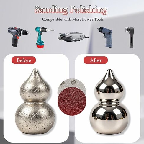 200 Pcs 2 Inch Sanding Discs Pad Kit Includes 80-3000 Grit Sandpapers, Hook and Loop Sand Paper for Sanding, Polishing and Finishing Various Materials in Kuwait