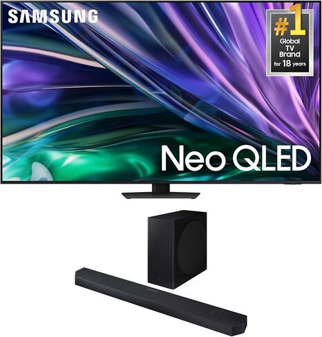 تلفزيون سامسونج QN65QN85DBFXZA 65 بوصة Neo QLED 4K الذكي مع Dolby Atmos مع مكبر صوت Samsung HW-Q990D 11.1.4ch مع صوت Dolby Atmos الحقيقي (2024) in Kuwait