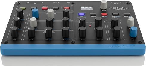 Waldorf Protein - 8 Voice Wavetable Synth with ASIC Microwave Oscillators, 4 Layers, Arpeggiator, Step Seencers, MPE, 2 Effect Slots, USB-MIDI, Compact and Lightweight in Kuwait