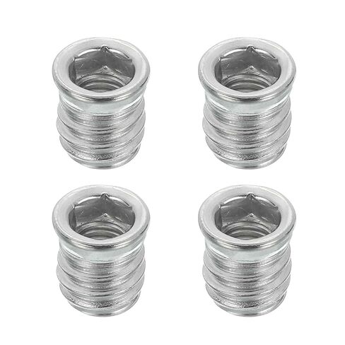 MECCANIXITY 6 قطع من صواميل الإدخال الملولبة، M8x25mm حشوات صواميل محرك مقبس سداسي للخشب - 304 براغي من الفولاذ المقاوم للصدأ برغي الأثاث في صواميل تثبيت مسامير الخشب in Kuwait