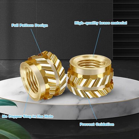 100Pcs M3 Threaded Insert, M3 Heat Set Inserts Brass Nuts Inserts Threaded Inserts for Plastic, Embedment Knurled Brass Thread Screws Heat Set Insert Tool for 3D Printing Automotive Plastic Shell in Kuwait