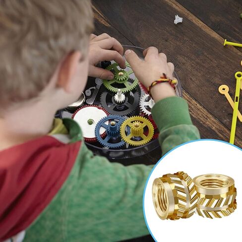 100Pcs M3 Threaded Insert, M3 Heat Set Inserts Brass Nuts Inserts Threaded Inserts for Plastic, Embedment Knurled Brass Thread Screws Heat Set Insert Tool for 3D Printing Automotive Plastic Shell in Kuwait
