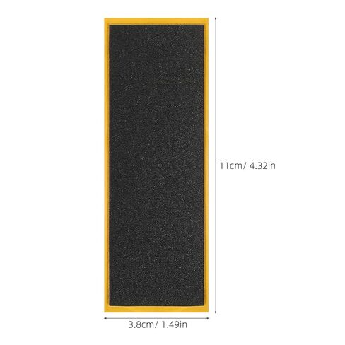 KALLORY 32pcs Fingerboard Grip Tape, Wooden Mini Skateboard Adhesive Stickers, Non Slip Foam Grip 110mm x 38mm Black Finger Skateboard Accessories in Kuwait