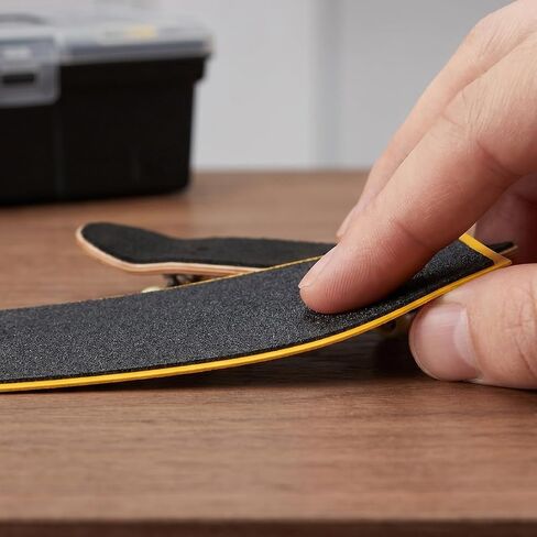 KALLORY 32pcs Fingerboard Grip Tape, Wooden Mini Skateboard Adhesive Stickers, Non Slip Foam Grip 110mm x 38mm Black Finger Skateboard Accessories in Kuwait