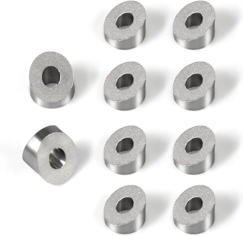 10 Pcs 1/4" 30 Degree Angle Beveled Washers, 316 Stainless Steel Angled Washers, Suit for 1/8" to 3/16" Wire Rope Cable Application in Kuwait
