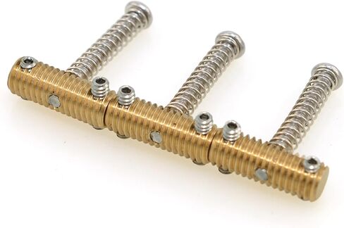 سروج نحاسية صلبة كاملة مخرشة عتيقة لـ Fender 60's Telecaster/Tele/TL 58 Style 6.5mm جيتار كهربائي، براغي سوداء (مجموعة من 3) (مقبس سداسي نحاسي) in Kuwait