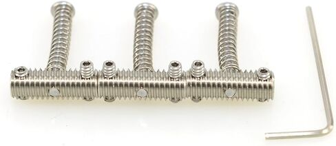 سروج نحاسية صلبة كاملة مخرشة عتيقة لـ Fender 60's Telecaster/Tele/TL 58 Style 6.5mm جيتار كهربائي، براغي سوداء (مجموعة من 3) (مقبس سداسي نحاسي) in Kuwait