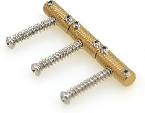 سروج نحاسية صلبة كاملة مخرشة عتيقة لـ Fender 60's Telecaster/Tele/TL 58 Style 6.5mm جيتار كهربائي، براغي سوداء (مجموعة من 3) (مقبس سداسي نحاسي) in Kuwait