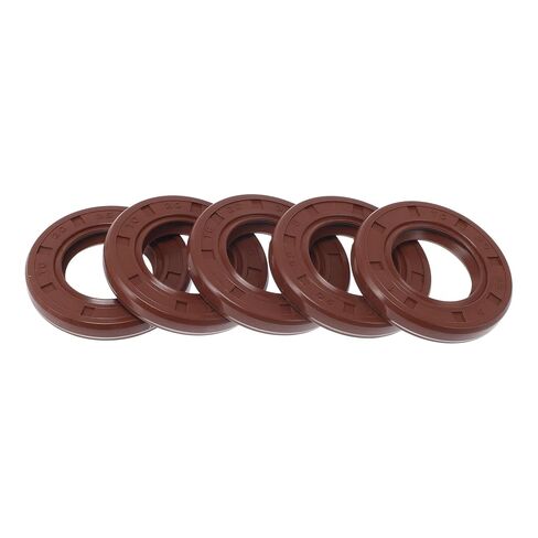 Universal Oil Seal TC Double Lip W Steel Spring Seal Ring Rotary Shaft Seal 20x35x7mm High Pressure FKM Rubber Brown 5 Pcs in Kuwait