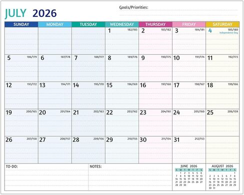 2025-2026 Magnetic Calendar for Refrigerator - 2 Year Calendar from Jan 2025 - Dec 2026, 8 x 10 In, 24 Monthly Magnetic Fridge Calendar with Strong Magnets, Thick Paper, Ample Space for Easy Planning in Kuwait